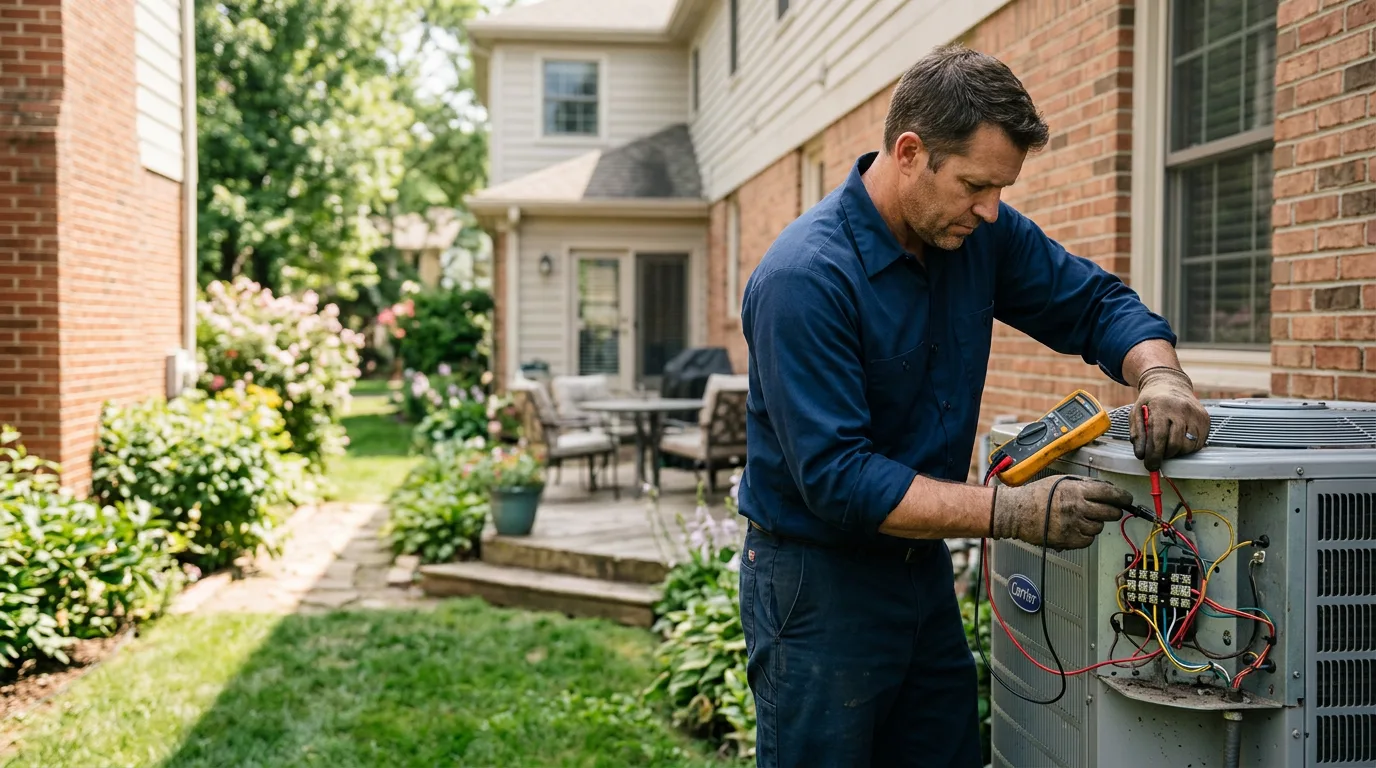 HVAC technician working near Prompton, PA